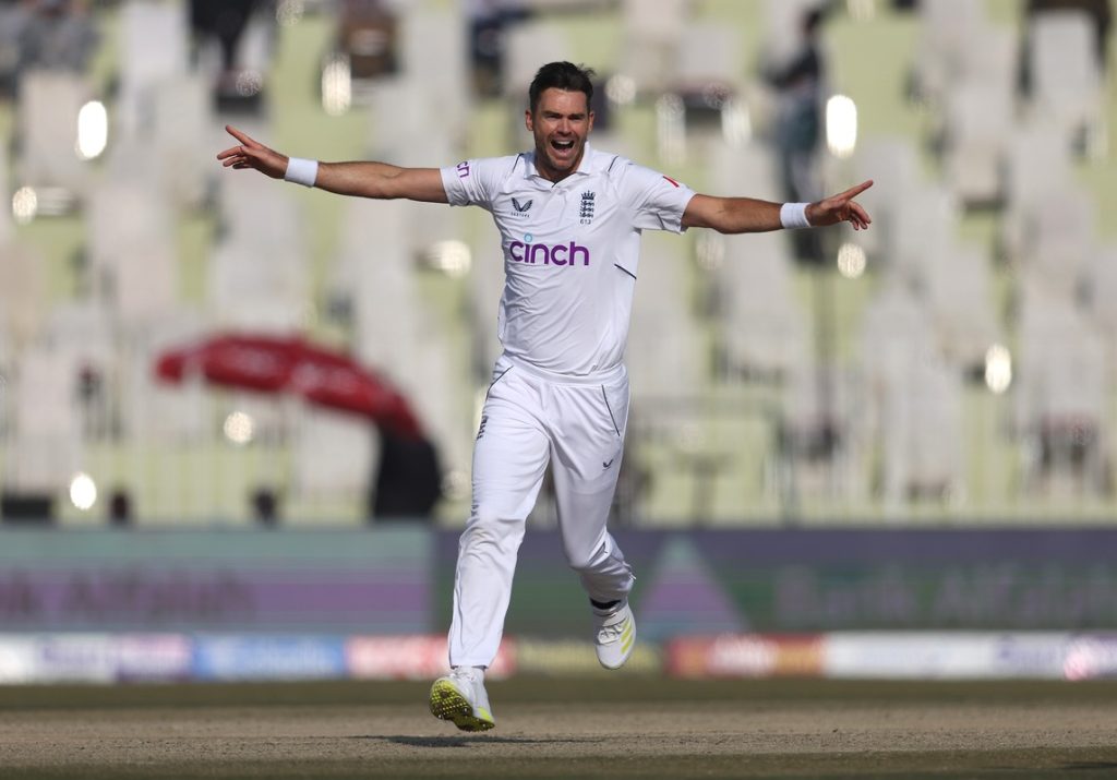 Top 10 Greatest Bowlers in Cricket History (Updated 2025) 13 Jimmy Anderson celebrates a wicket 1