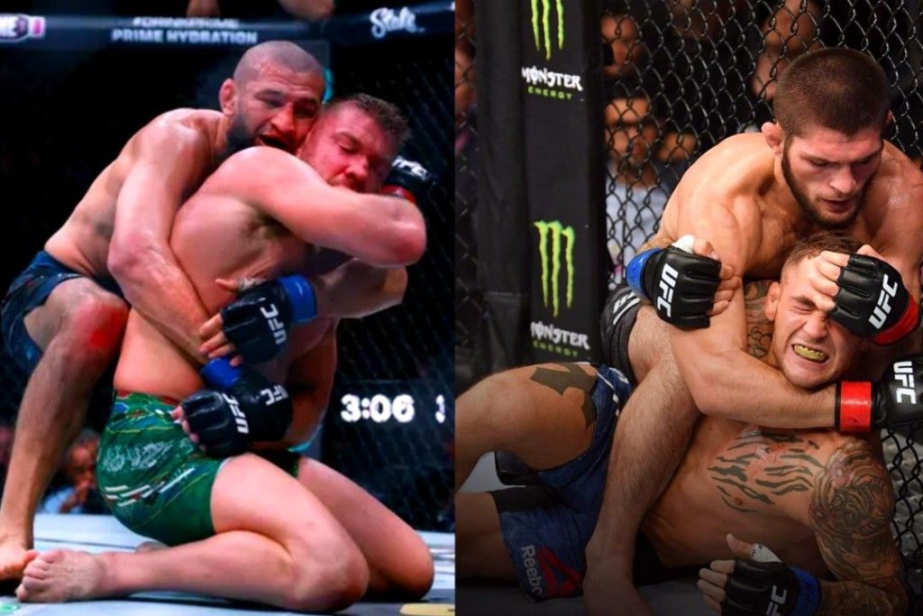 Khamzat Chimaev and Khabib Nurmagomedov have tad bit different wrestle styles