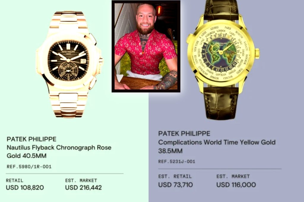 Conor McGregor Top 5 Most Expensive Watches 6 Patek Philippe make for a top 5 brand in his collection